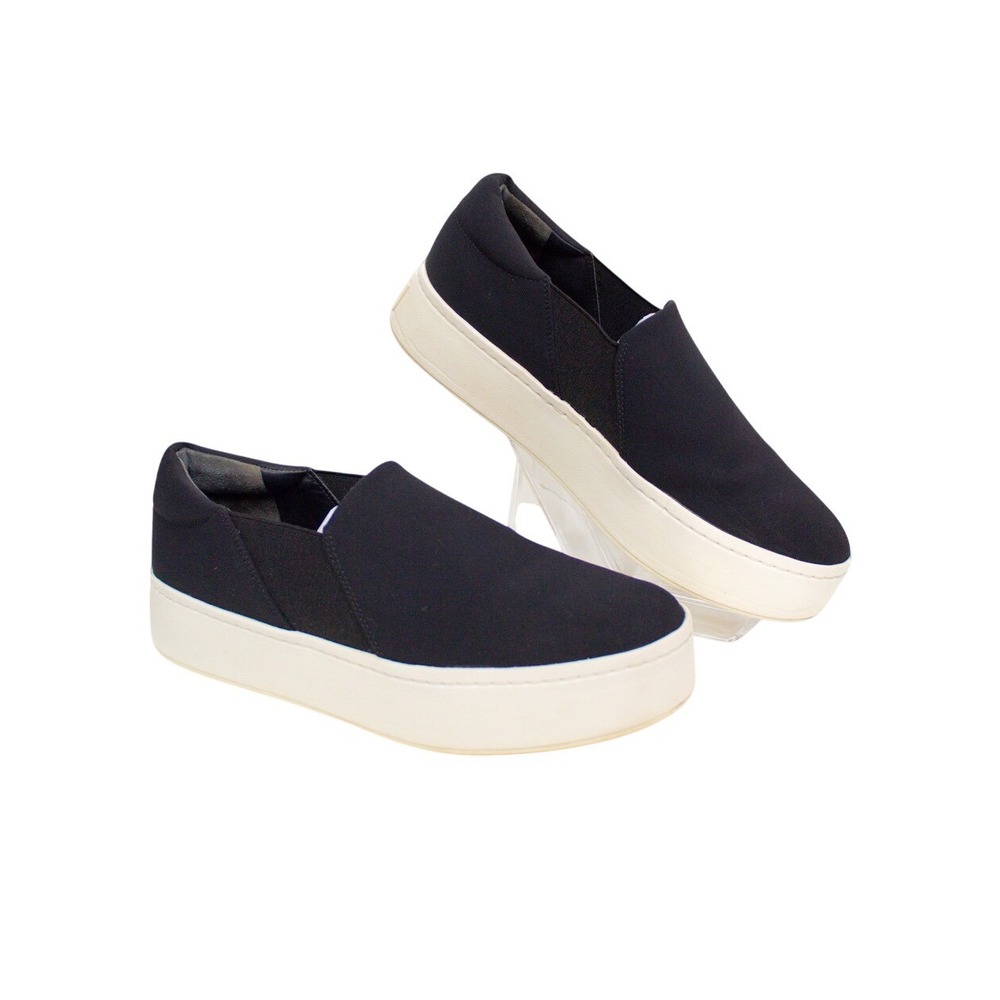 Vince. Warren Platform Slip On Sneakers | Black Canvas Loafer Sneaker Size 7 - Picture 4 of 14